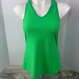 Athleta Limitless Tank Top Halter Crossback Vented Womens Size S Green Yoga‎ Run
